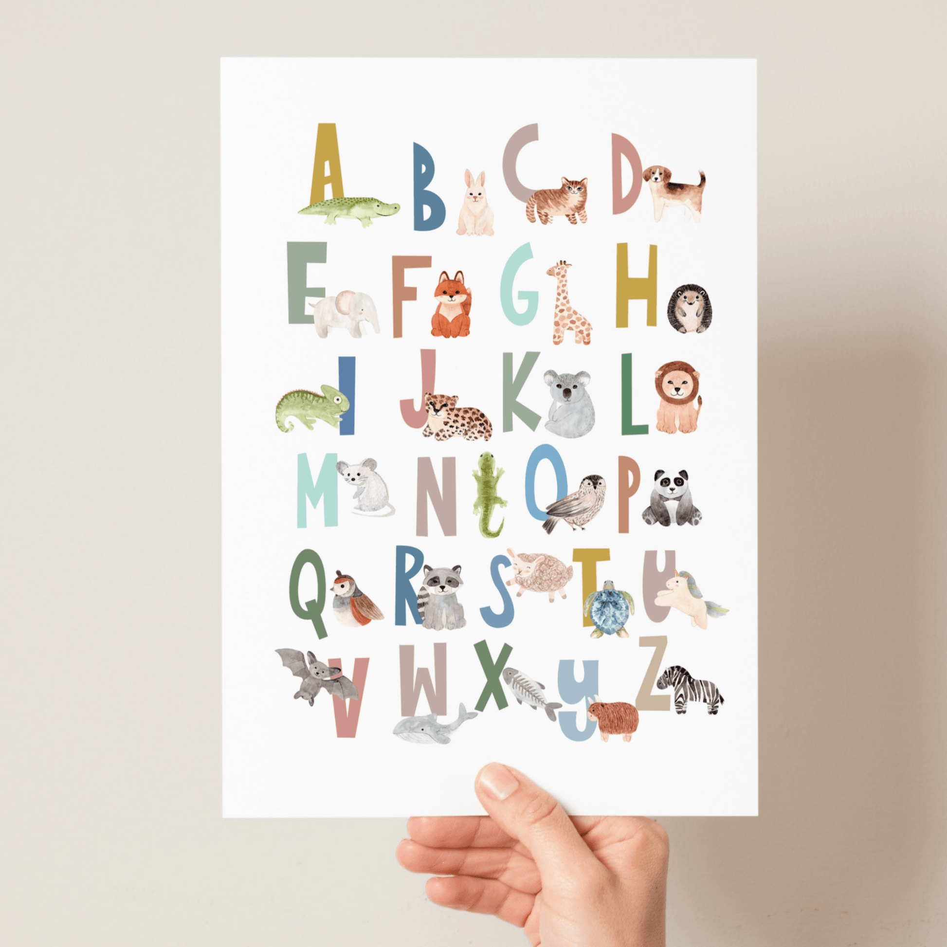 Scandi Animal Alphabet - Pompom Prints