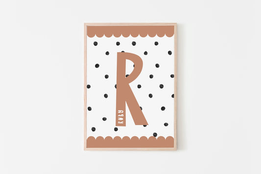 Scandi Letter Initial print - Pompom Prints