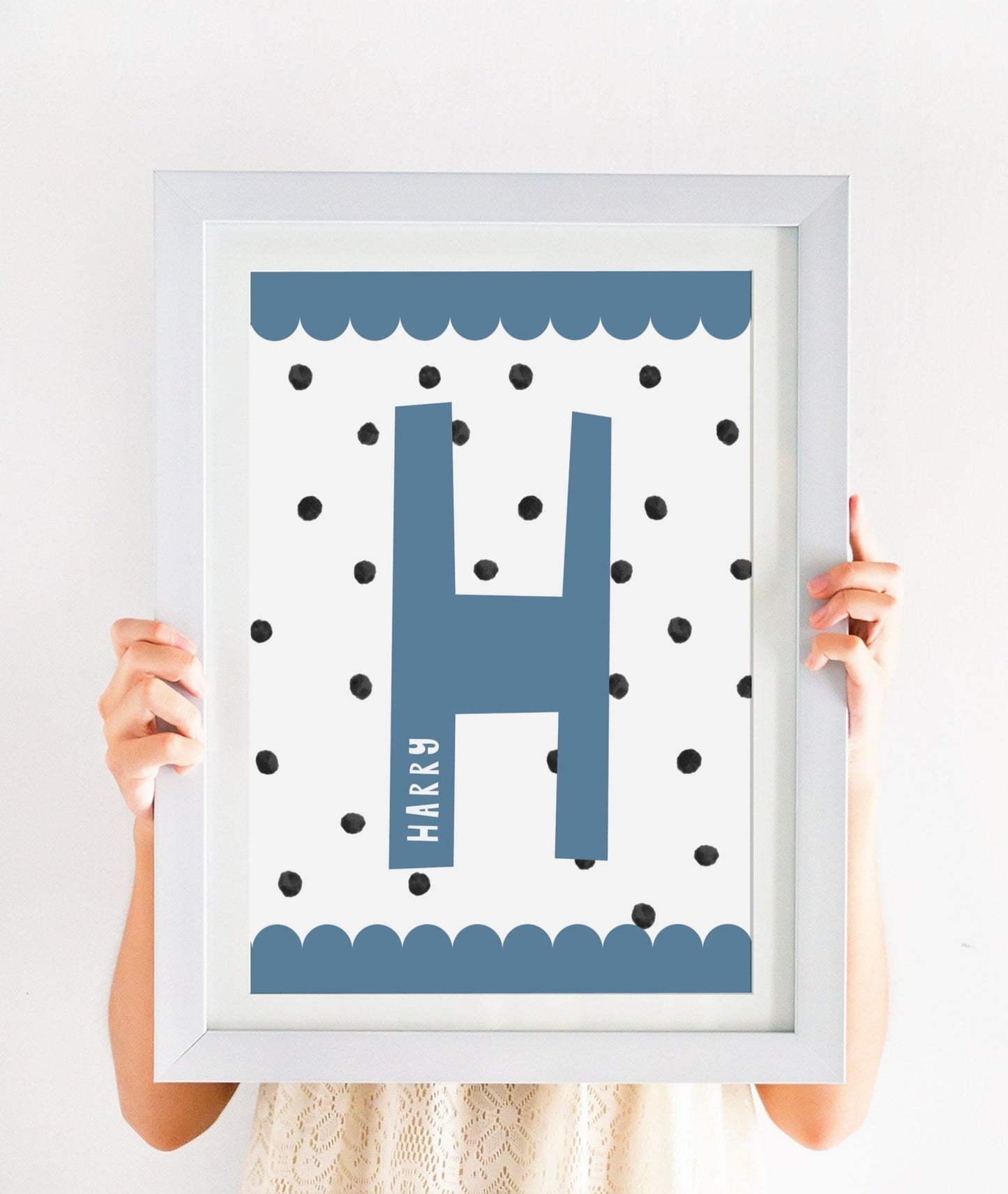 Scandi Letter Initial print - Pompom Prints