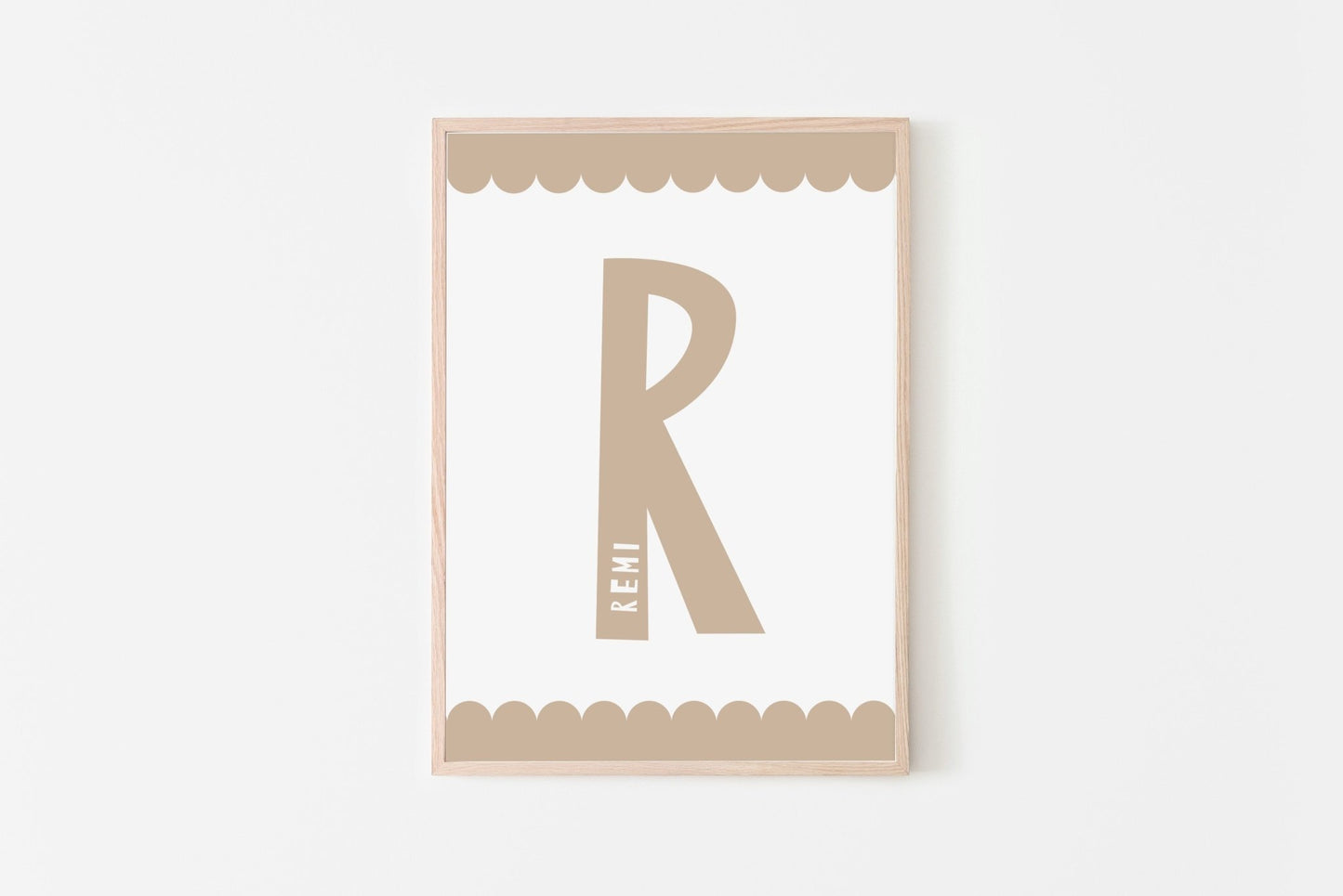Scandi Letter Initial print - Pompom Prints