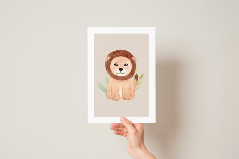 Jungle Scandi Lion and Giraffe - 2 set