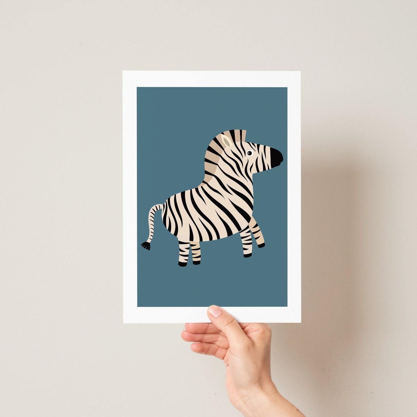 Speckled Giraffe Jungle Prints- 3 set - Blue - Pompom Prints