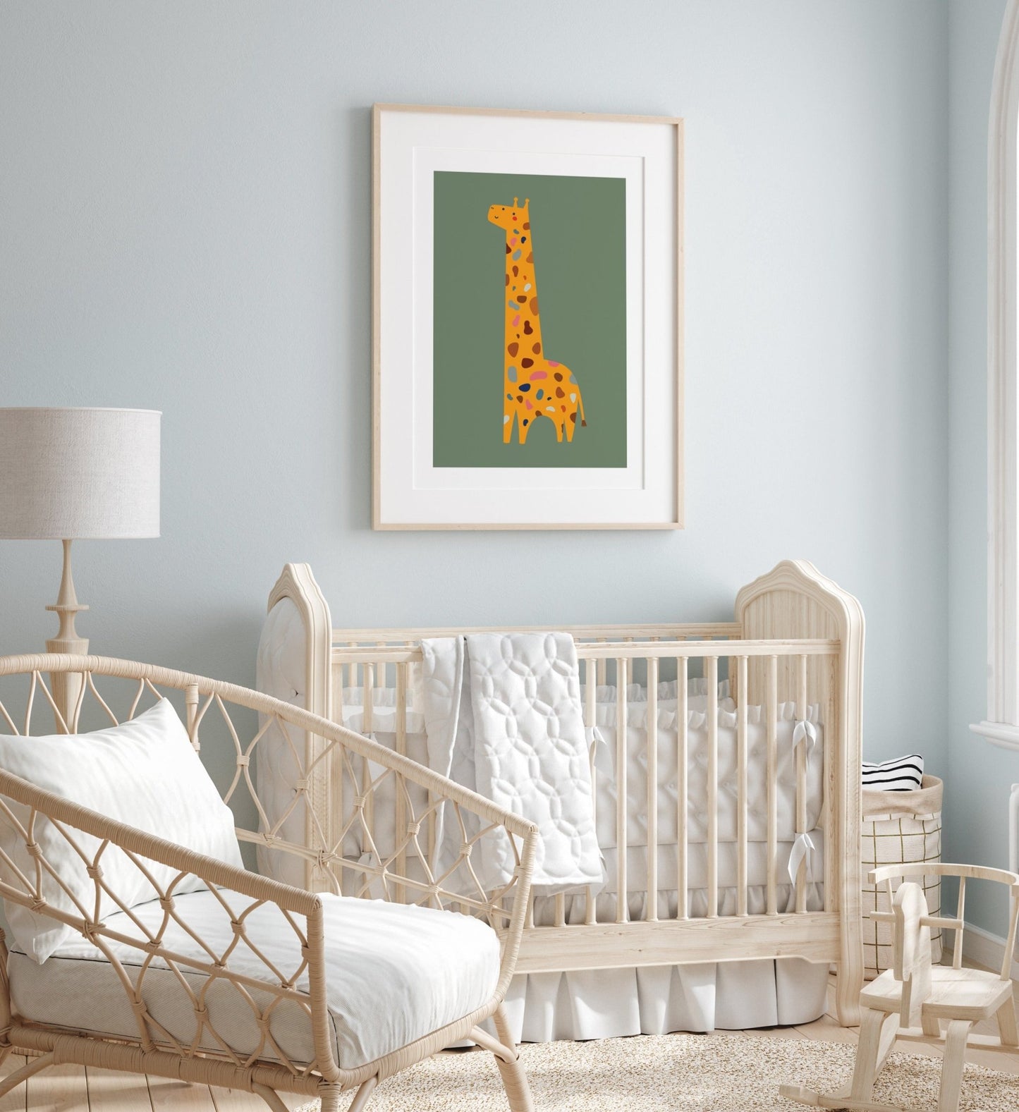 Speckled Giraffe Jungle Prints- 3 set - Green - Pompom Prints