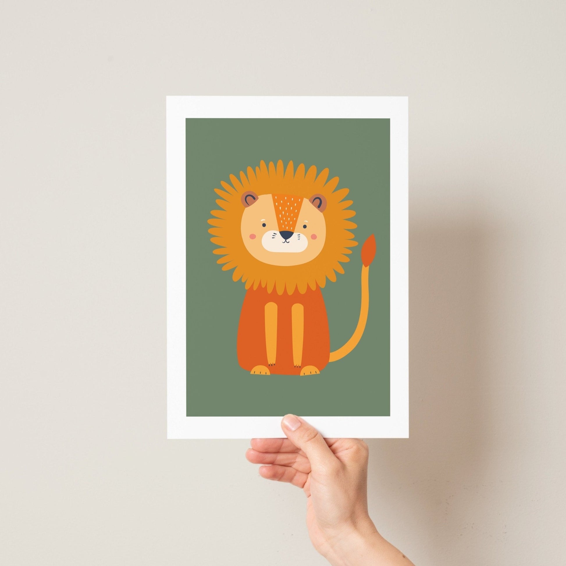 Speckled Giraffe Jungle Prints- 3 set - Green - Pompom Prints