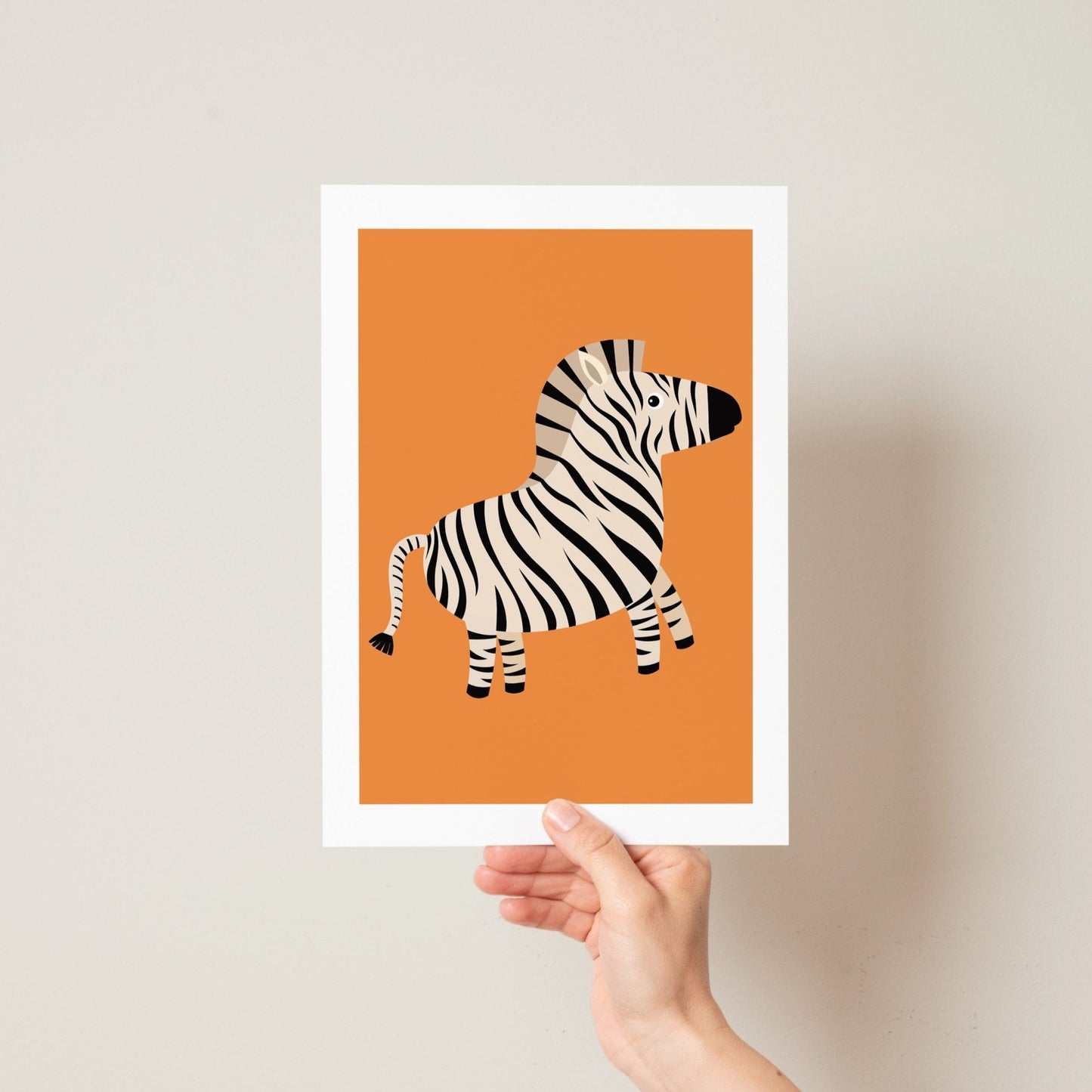 Speckled Giraffe Jungle Prints- 3 set - Orange - Pompom Prints