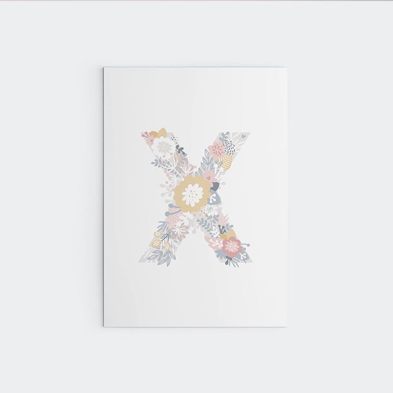 Unicorn Flowers - Alphabet - Pompom Prints