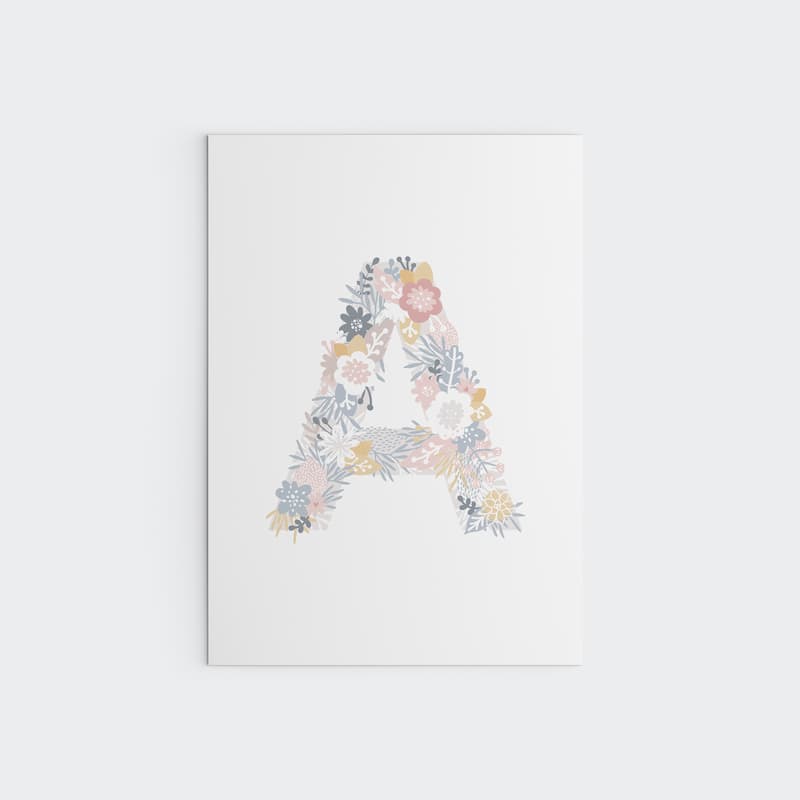 Unicorn Flowers - Alphabet - Pompom Prints