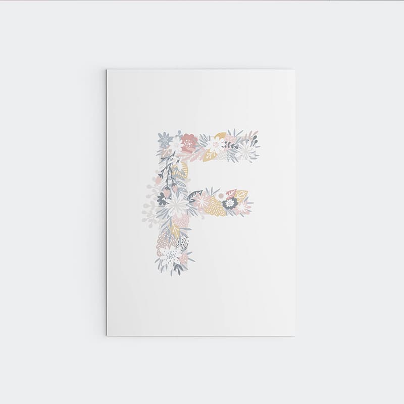 Unicorn Flowers - Alphabet - Pompom Prints