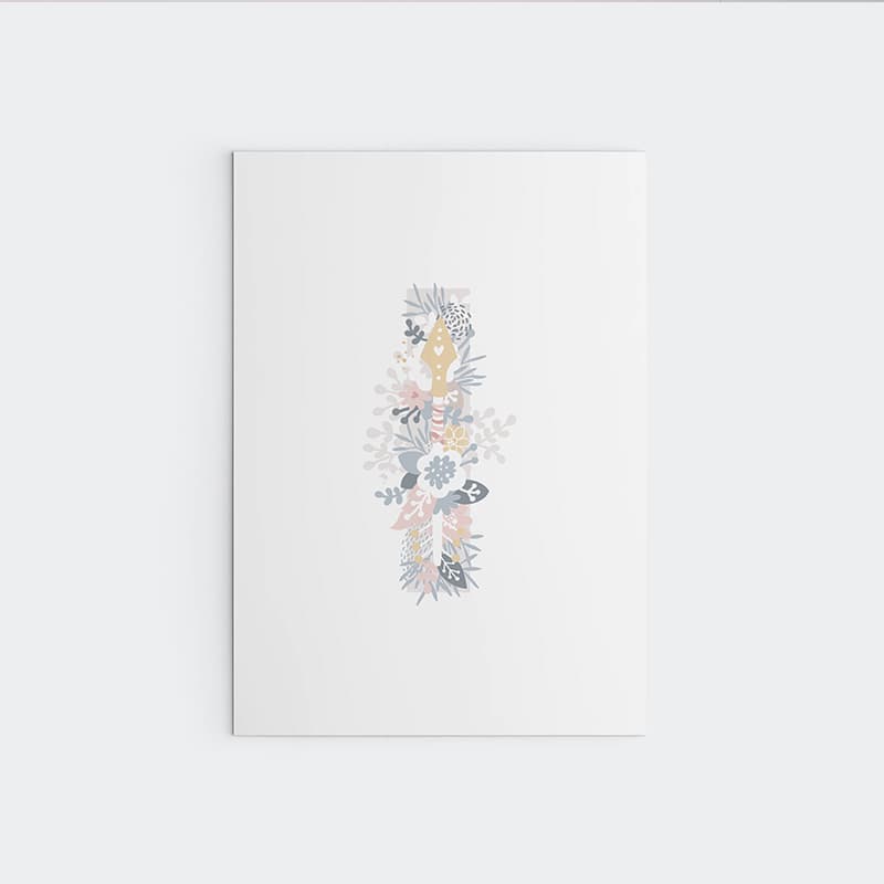 Unicorn Flowers - Alphabet - Pompom Prints