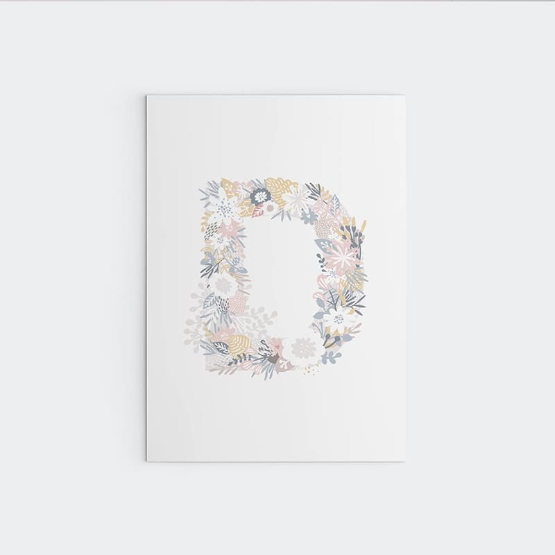 Unicorn Flowers - Alphabet - Pompom Prints