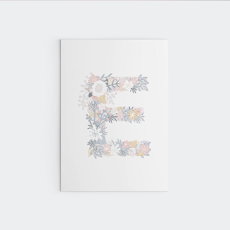 Unicorn Flowers - Alphabet - Pompom Prints