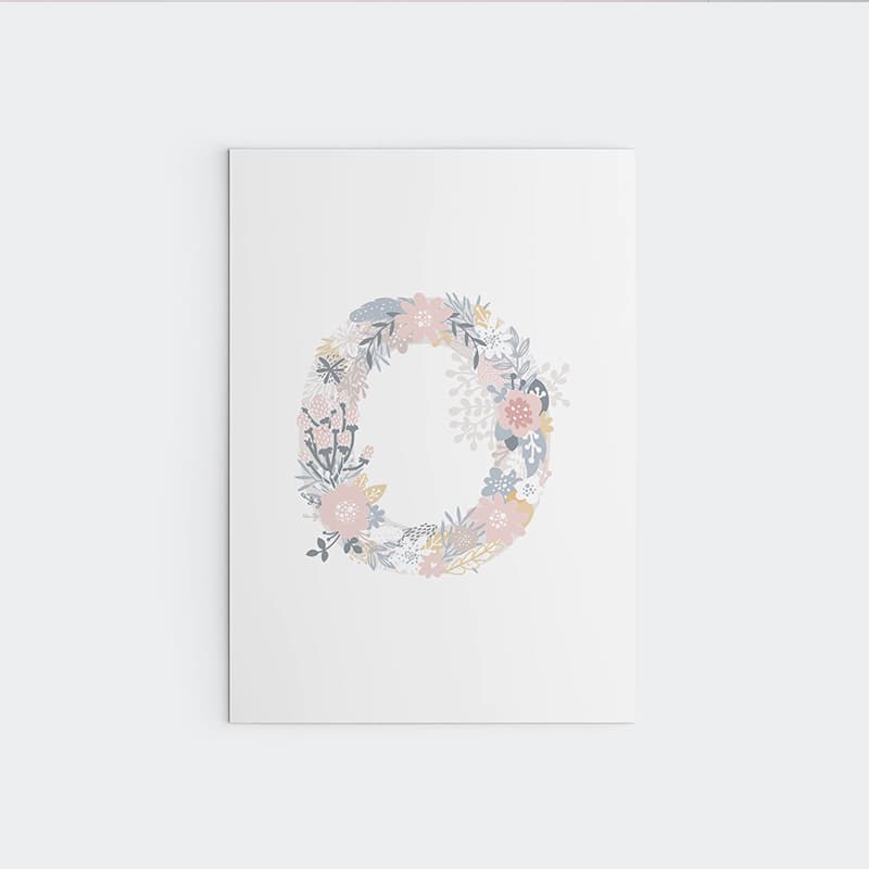 Unicorn Flowers - Alphabet - Pompom Prints
