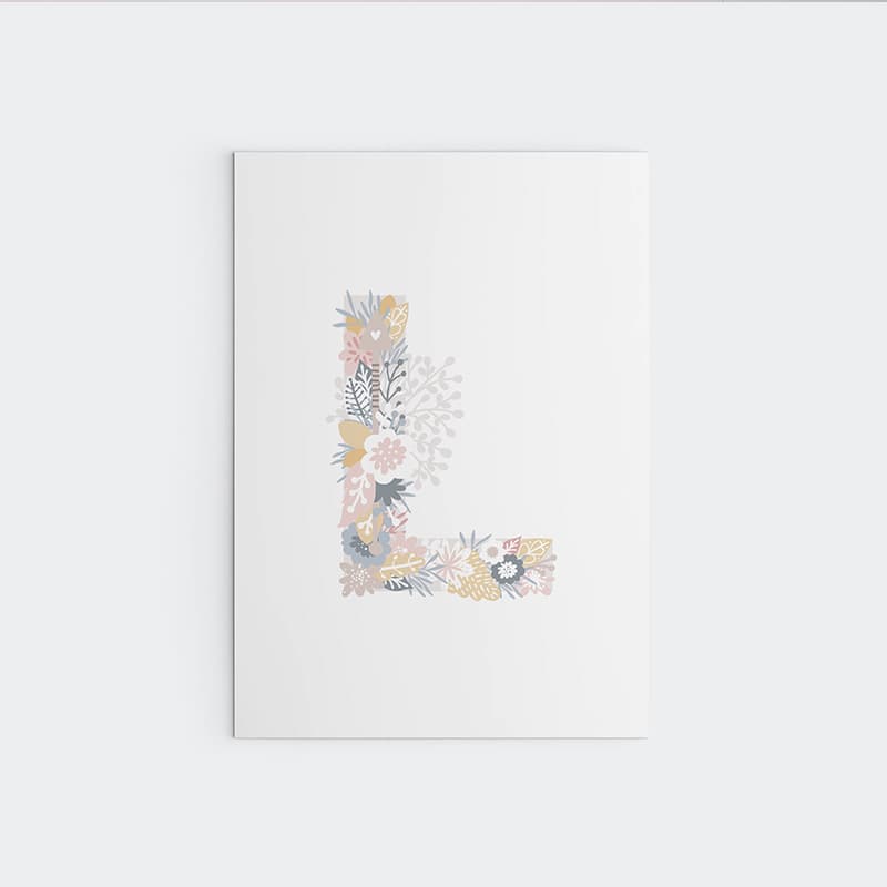 Unicorn Flowers - Alphabet - Pompom Prints