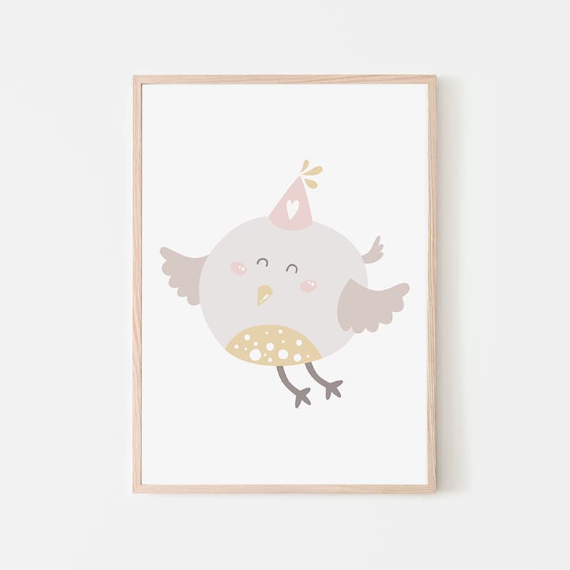 Unicorn Flowers - Bird - Pompom Prints