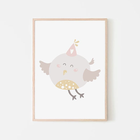 Unicorn Flowers - Bird - Pompom Prints