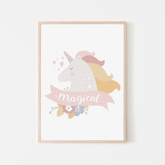 Unicorn Flowers - Magical - Pompom Prints