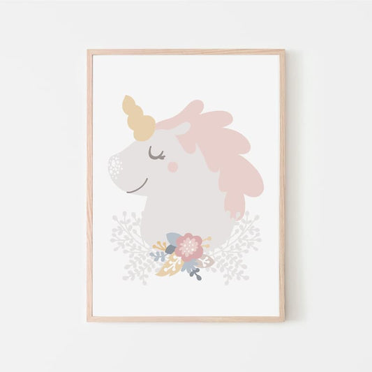 Unicorn Flowers - Pinkie - Pompom Prints