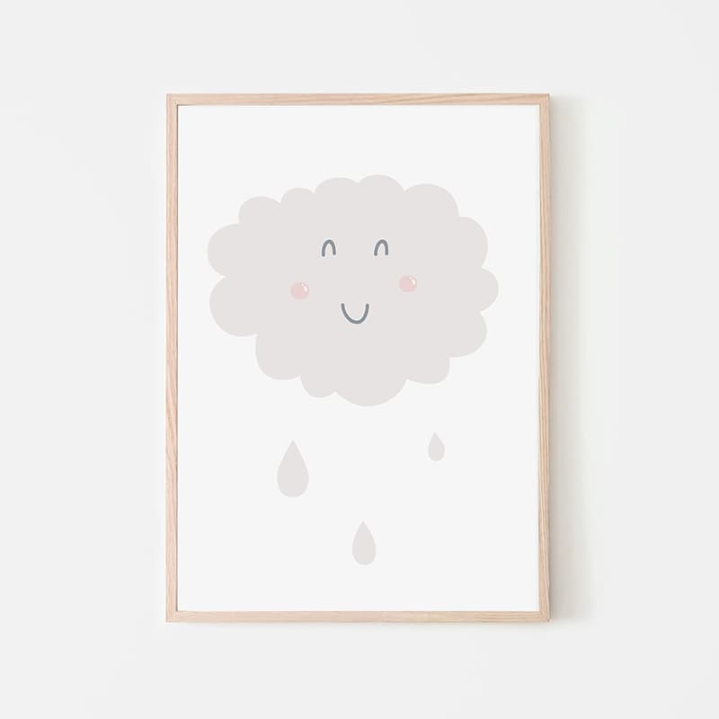 Unicorn Flowers - Raining Happy - Pompom Prints