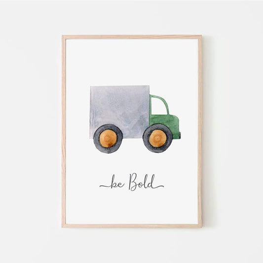 Watercolour Vehicles - Lorry - Pompom Prints