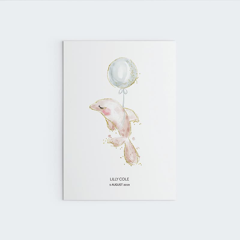 Whales - Peronalised Binkie - Pompom Prints