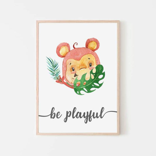 Animal Jungle Quotes - Monkey - Pompom Prints