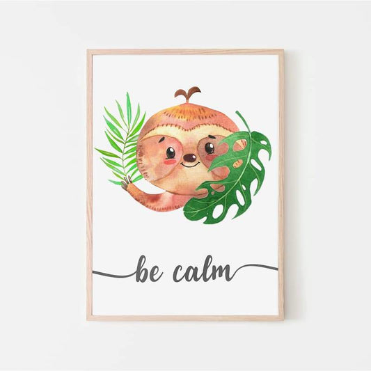 Animal Jungle Quotes - Sloth - Pompom Prints