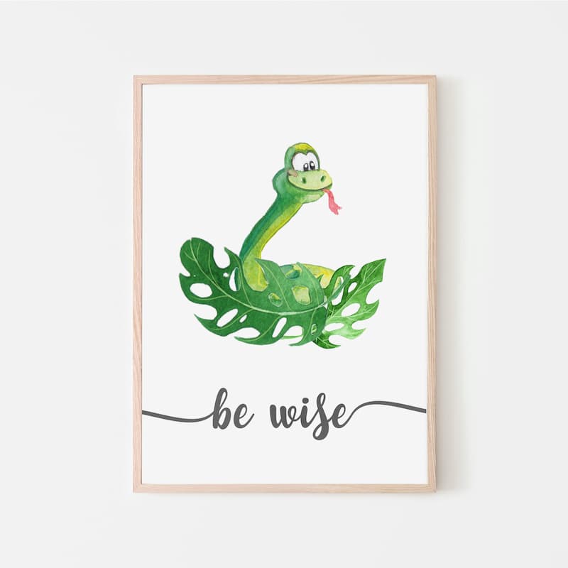 Animal Jungle Quotes - Snake - Pompom Prints