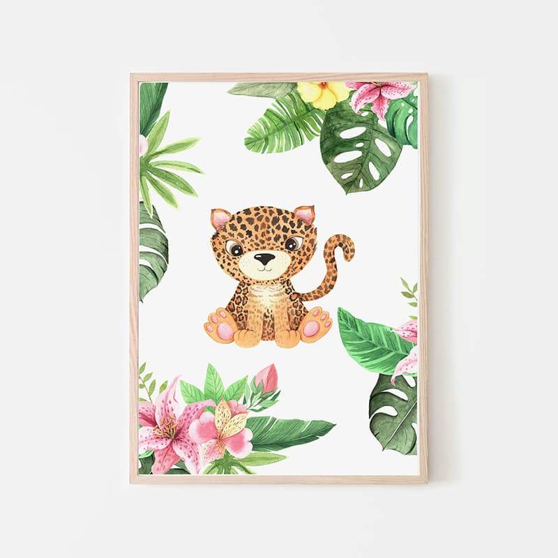 Animal Safari Babies - Cheetah - Pompom Prints