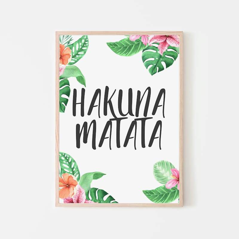 Animal Safari Babies - Hakuna Matata - Pompom Prints