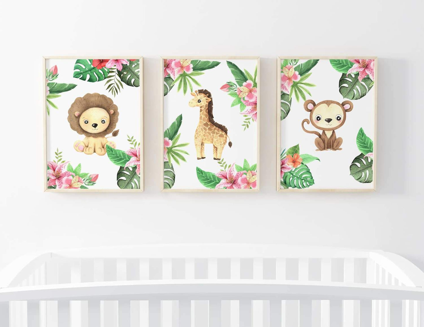 Animal Safari Babies - Monkey - Pompom Prints