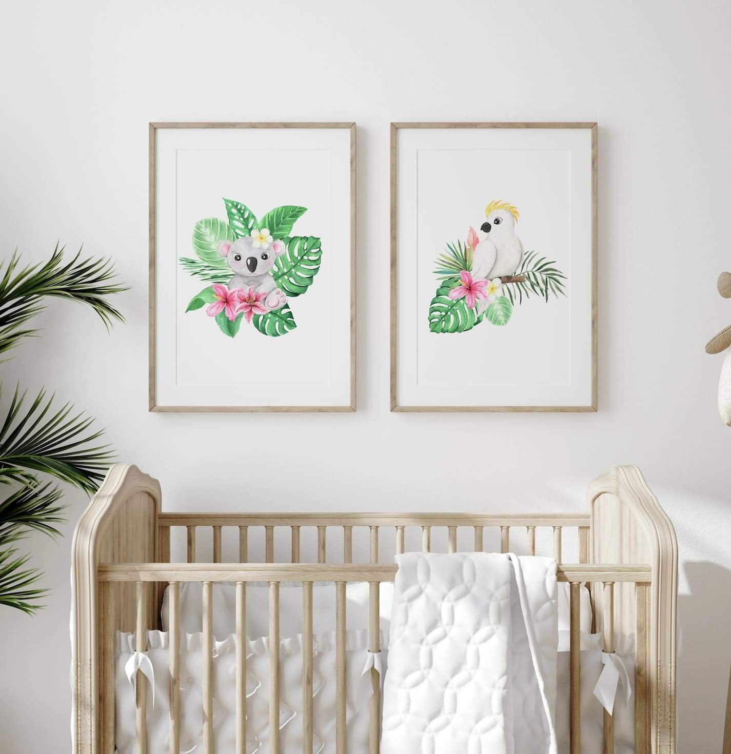 Animal Safari Babies - Parrot - Pompom Prints