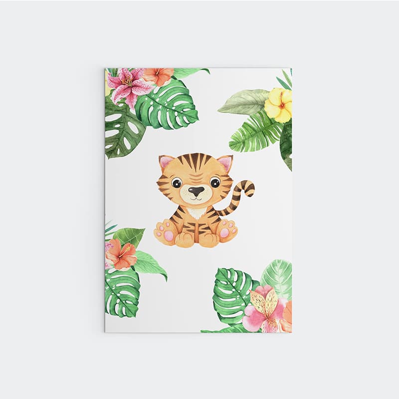 Animal Safari Babies - Tiger - Pompom Prints