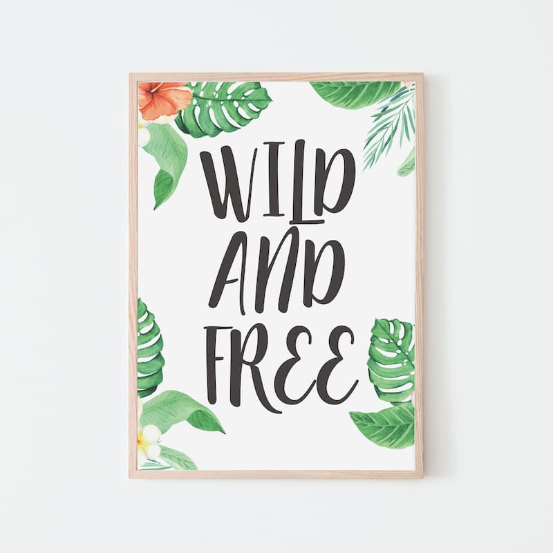 Animal Safari Babies - Wild and Free - Pompom Prints
