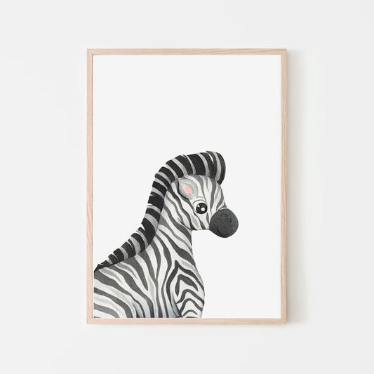 Animal Safari Babies - Zebra - Pompom Prints