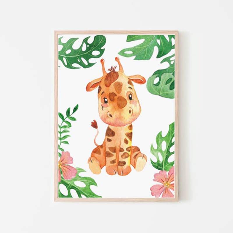 Animal Safari Giraffe - Pompom Prints