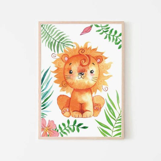 Animal Safari Lion - Pompom Prints