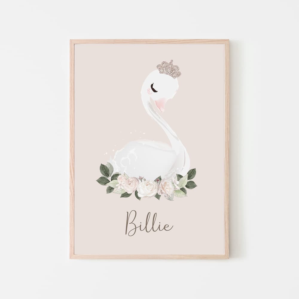 Ballerina - Personalised Swan - Pompom Prints