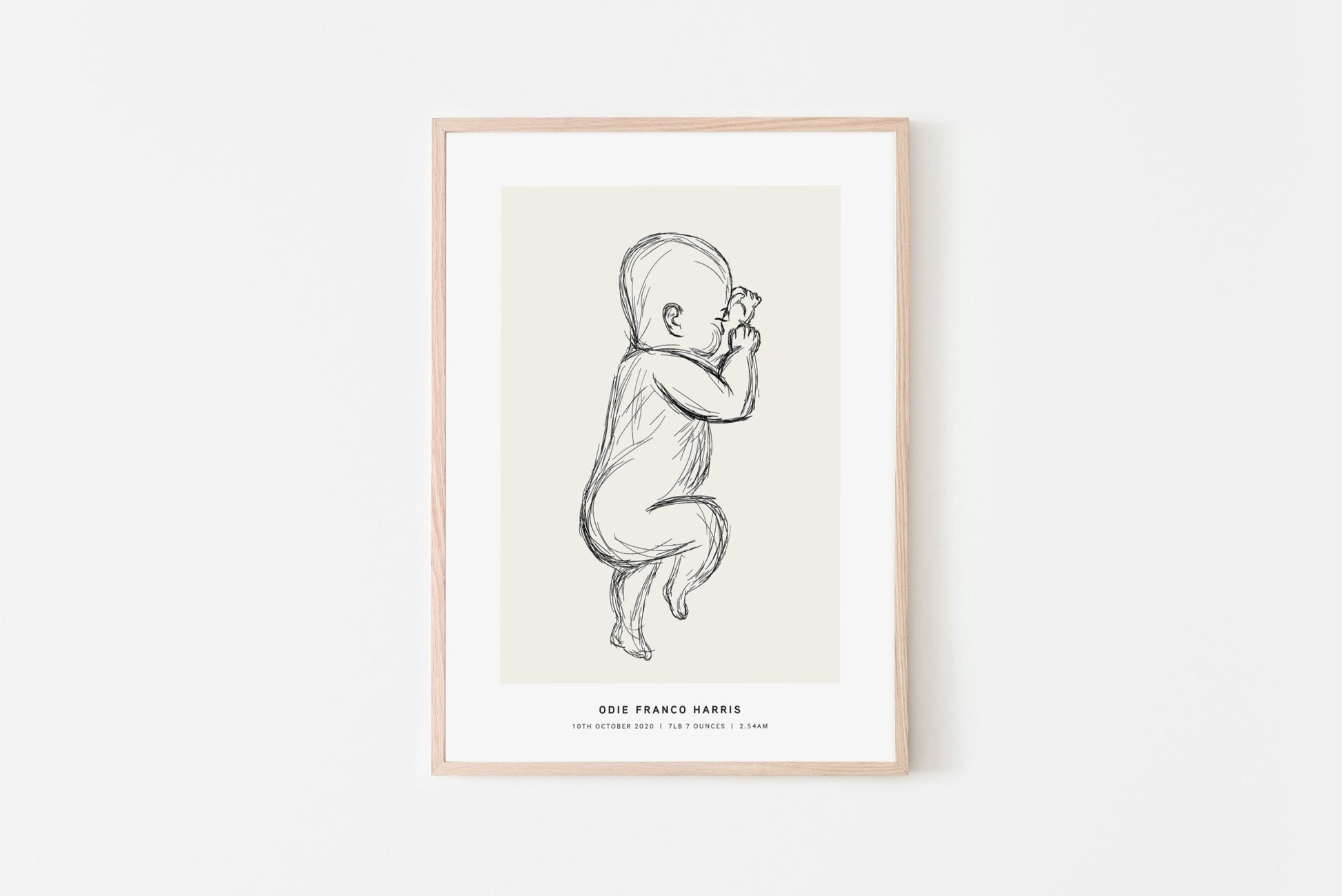 Birth Poster - Personalised Print - Pompom Prints