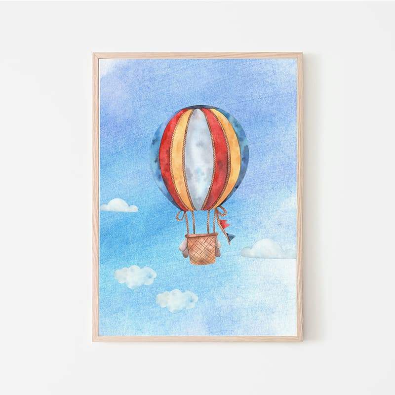 Boy Watercolour - Hot Air Baloon - Pompom Prints