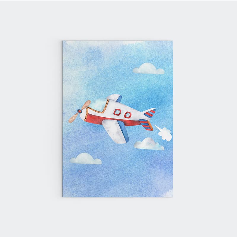 Boy Watercolour - Plane - Pompom Prints