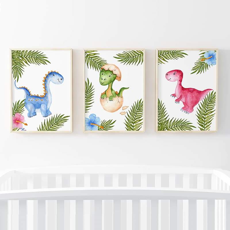 Dinky Dinosaurs - 3 Set (Cesar, Chuie, Lola) - Pompom Prints