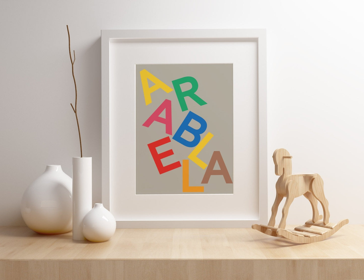 Falling Letters - Personalised Name Print - Pompom Prints