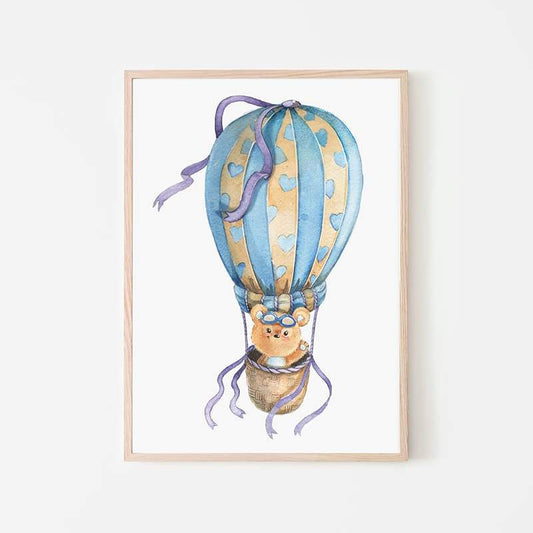 Hot Air Balloon Teddys - Sky Bear - Pompom Prints