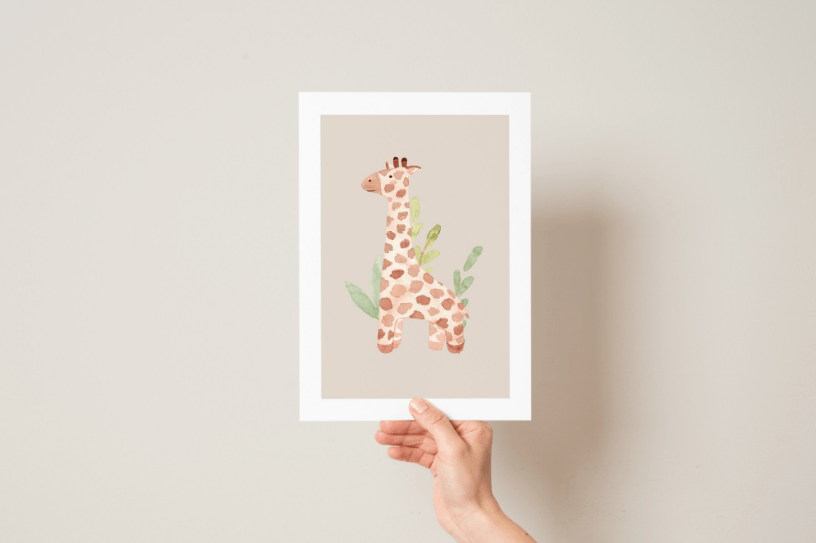 Jungle Scandi Lion and Giraffe - 2 set - Pompom Prints