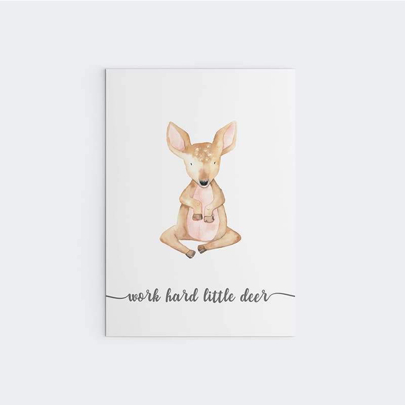 Little Woodland Animals - Deer - Pompom Prints