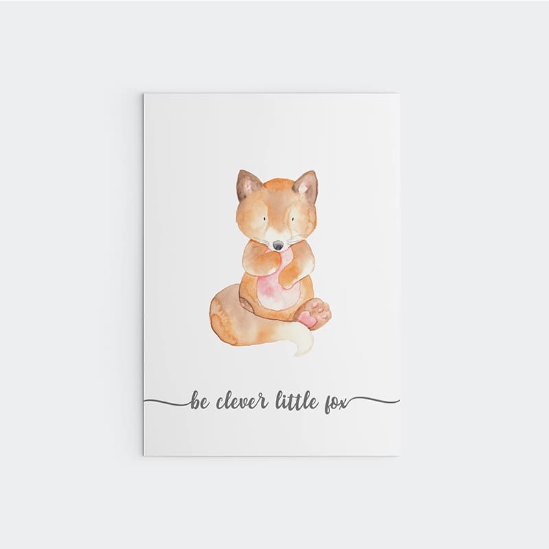 Little Woodland Animals - Fox - Pompom Prints