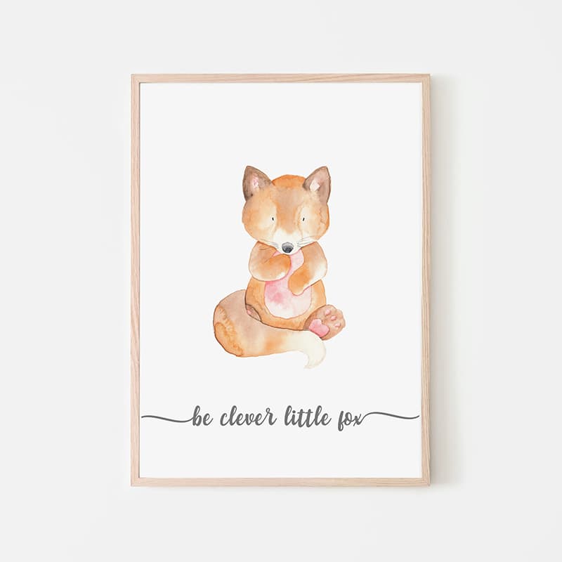 Little Woodland Animals - Fox - Pompom Prints