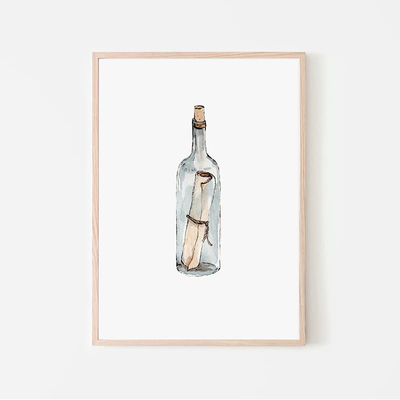 Nautical - Message in a bottle - Pompom Prints