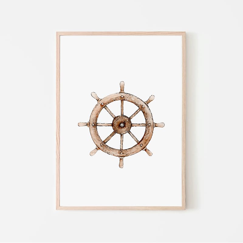 Nautical - Sailor's Wheel - Pompom Prints
