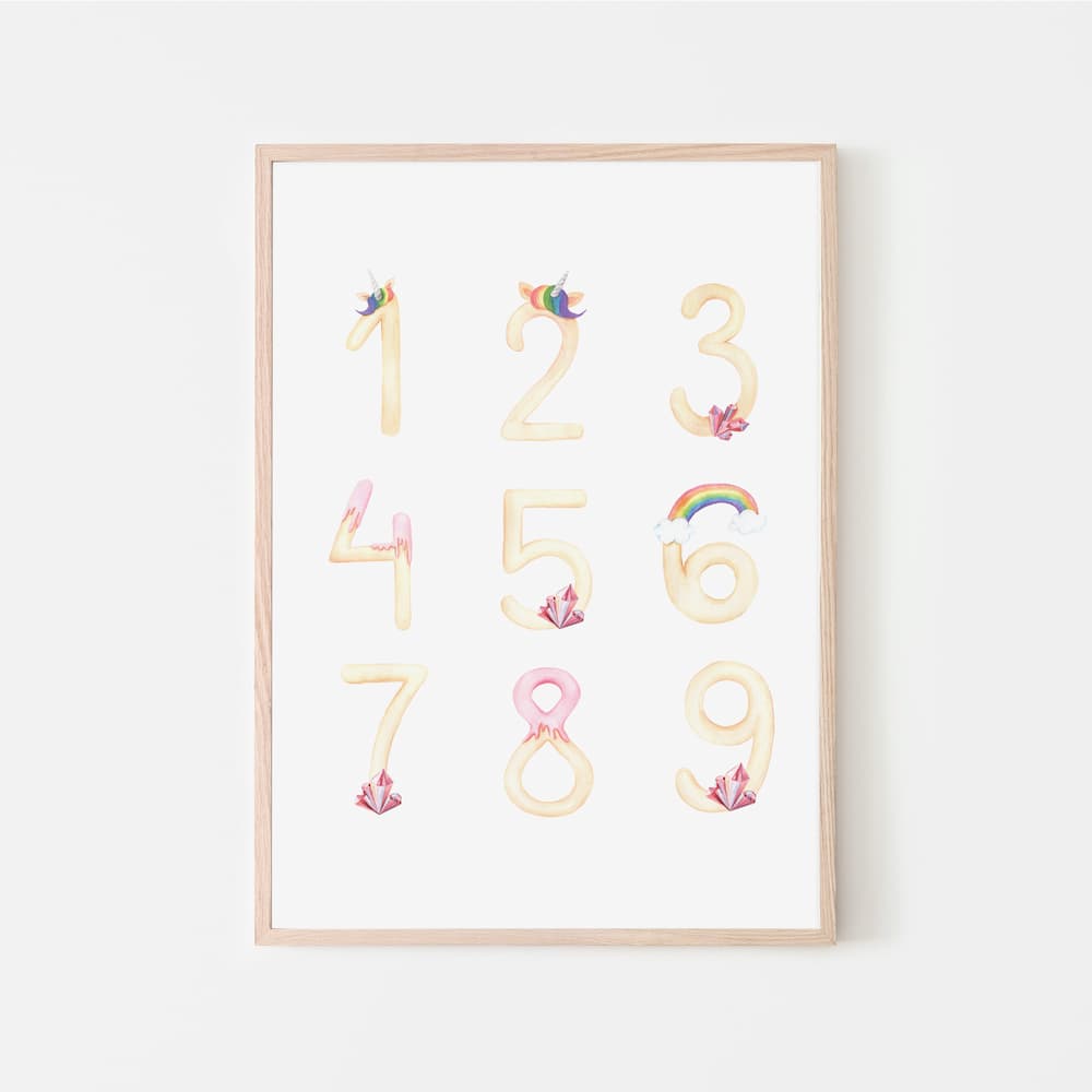 Numbers - Yellow - Pompom Prints
